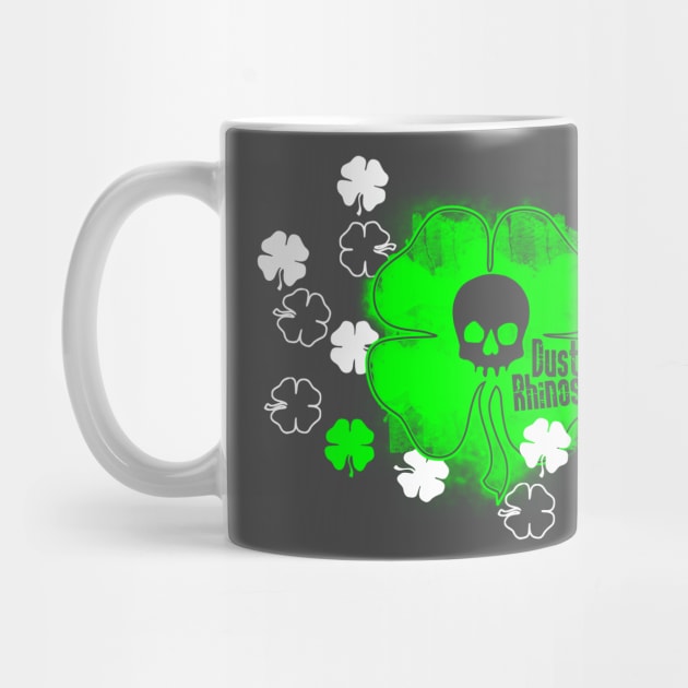 DR Skull and Shamrock Green by Dust Rhinos Swag Store